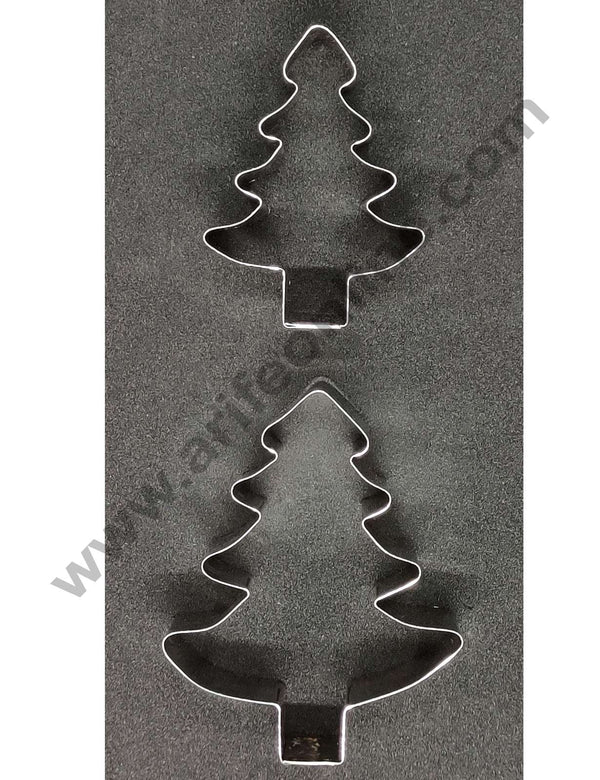 Cake Decor Steel Cutter 2 Pc Christmas Tree Shape Cookie Cutters