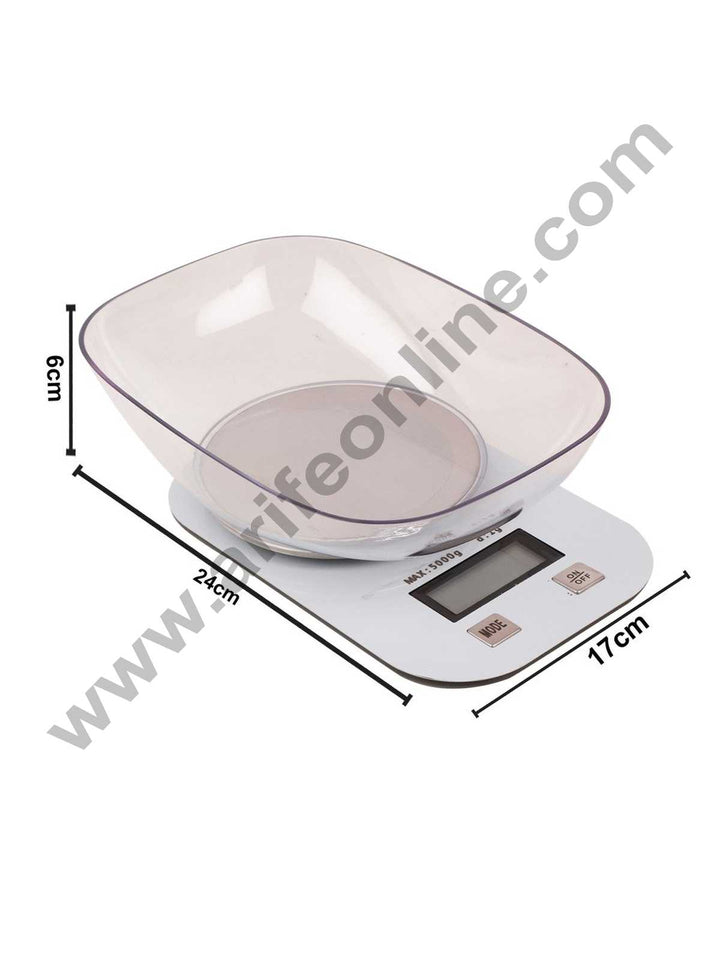 Cake Decor Steel Electronic Kitchen Scale - 5 Kg