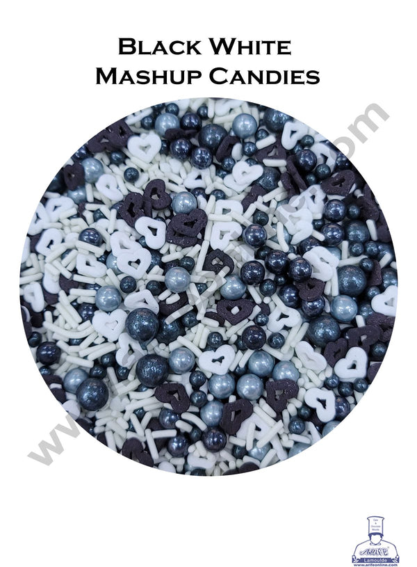 Cake Decor Sugar Candy - Black And White Mashups Candies - 500 gm