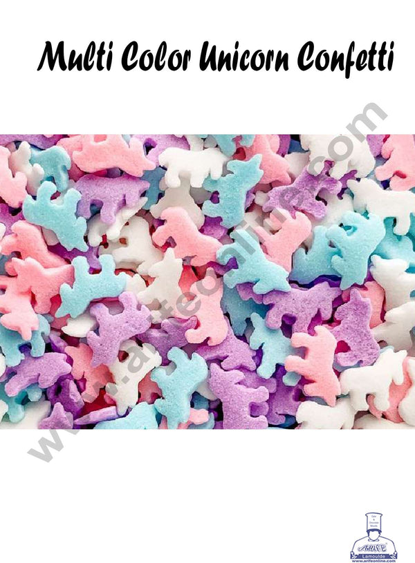 Cake Decor Sugar Candy - Multi Color Unicorn Confetti - 500 gm