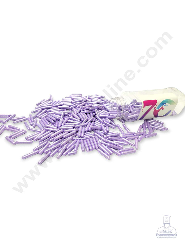 Cake Decor Sugar Candy - Purple Pearlescent Rod Jimmies Sprinkles