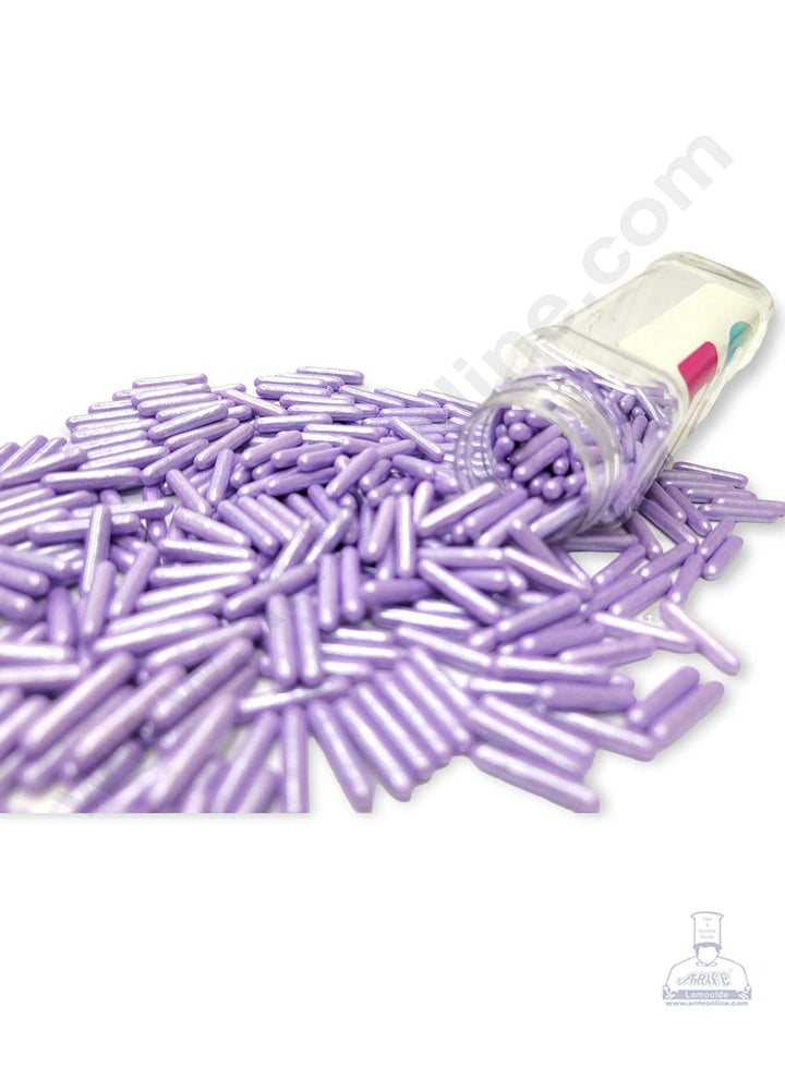 Cake Decor Sugar Candy - Purple Pearlescent Rod Jimmies Sprinkles
