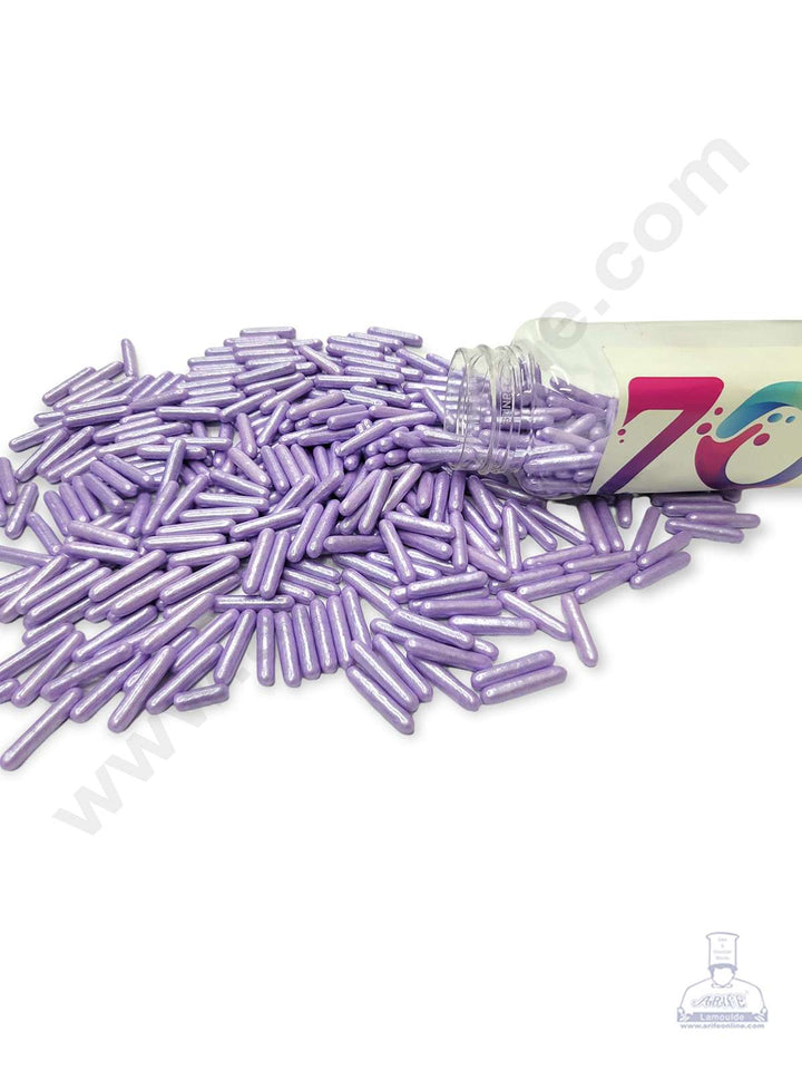 Cake Decor Sugar Candy - Purple Pearlescent Rod Jimmies Sprinkles