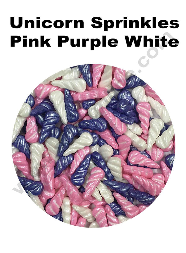 Cake Decor Sugar Candy - Unicorn Horn Pink Purple White