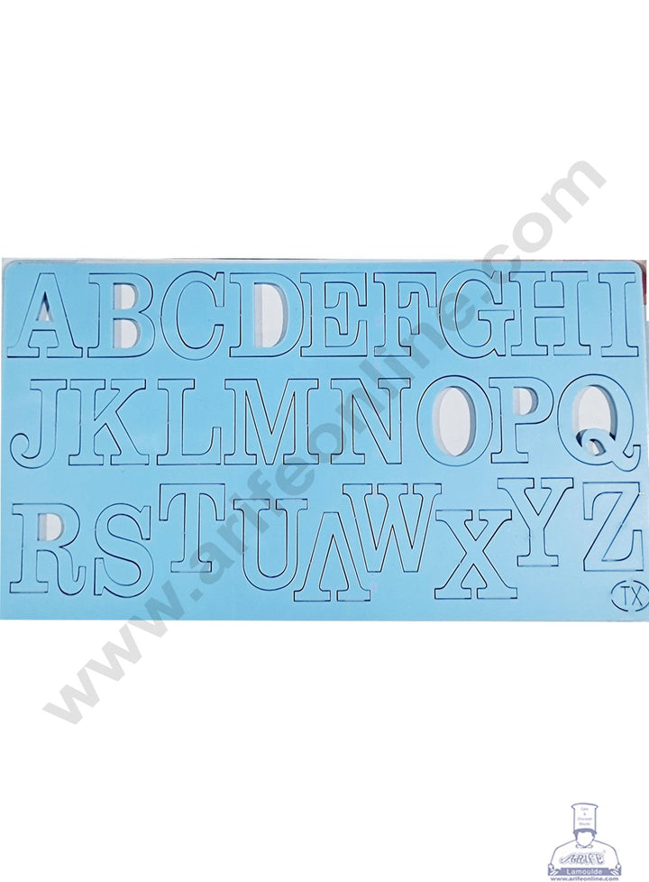 Cake Decor Uppercase Alphabet Theme Shape Acrylic DIY Stamp Embossed Fondant Cake Decorating TXHMI-201