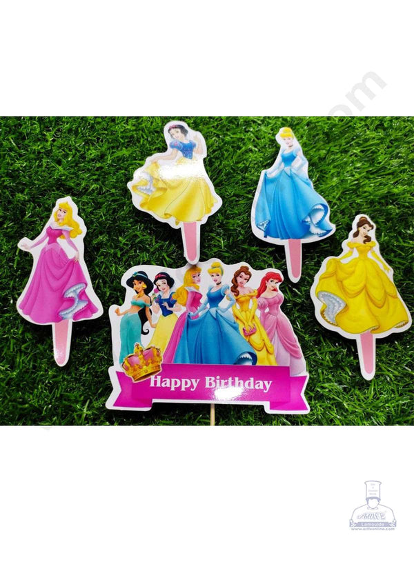 Cake Decor™ 5 pcs Happy Birthday Barbie Theme Paper Topper For Cake And Cupcake SBMT-PT-059