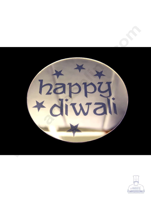 Cake Decor™ Acrylic Happy Diwali Coin Topper for Cake and Cupcakes ( SBMT-Coin-025 )