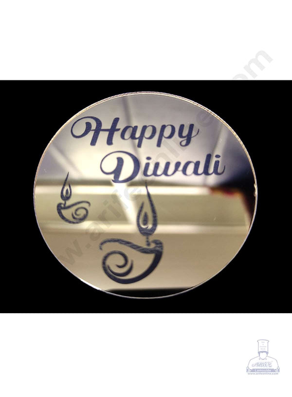 Cake Decor™ Acrylic Happy Diwali Coin Topper for Cake and Cupcakes ( SBMT-Coin-027 )