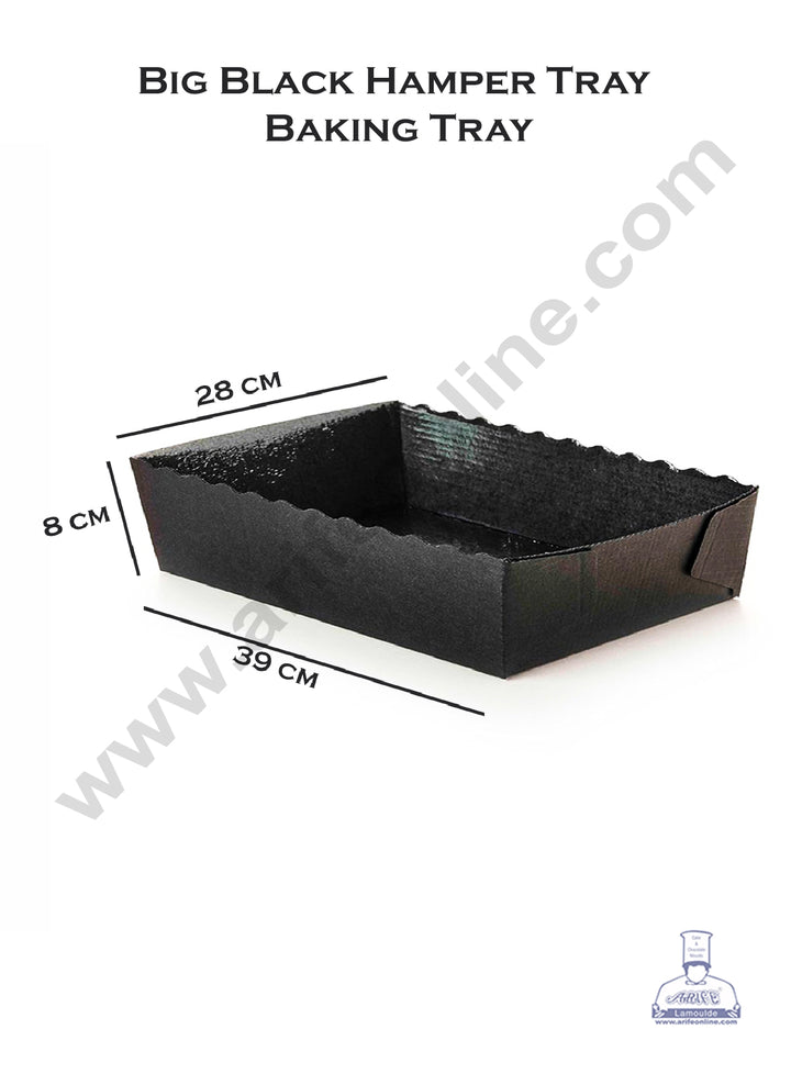 Cake Decor™ Big Black Hamper Tray Baking Tray - 5 pcs