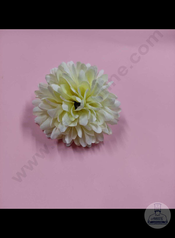 Cake Decor™ Big Dahlia Artificial Flower For Cake Decoration – White( 1 pc pack )