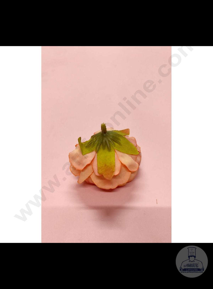 Cake Decor™ Big Peony Artificial Flower For Cake Decoration – Orange( 1 pc pack )