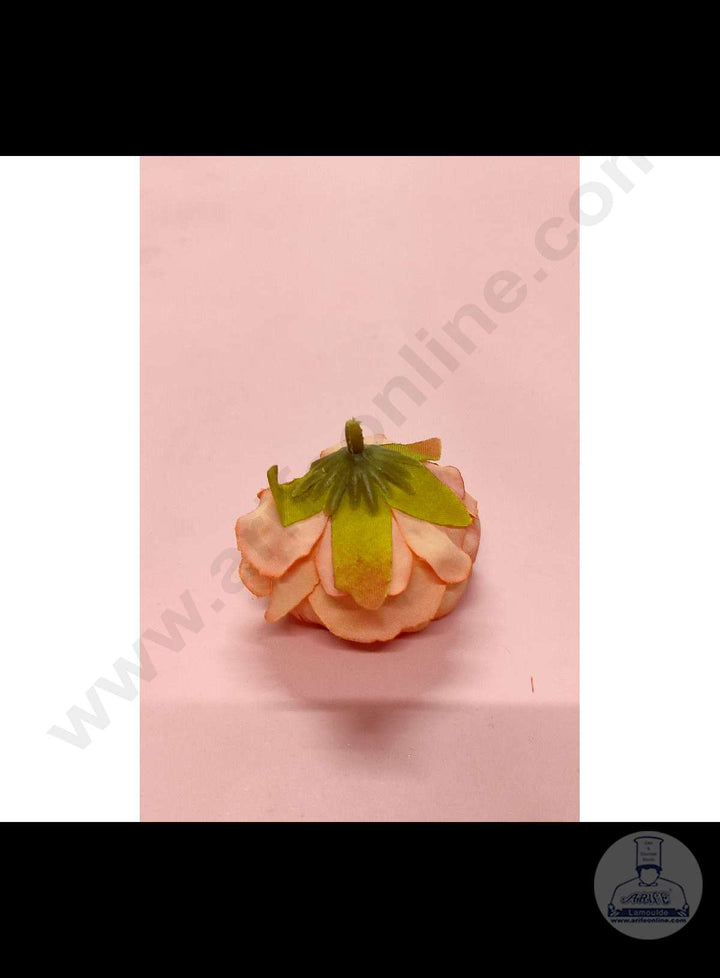 Cake Decor™ Big Peony Artificial Flower For Cake Decoration – Orange( 1 pc pack )