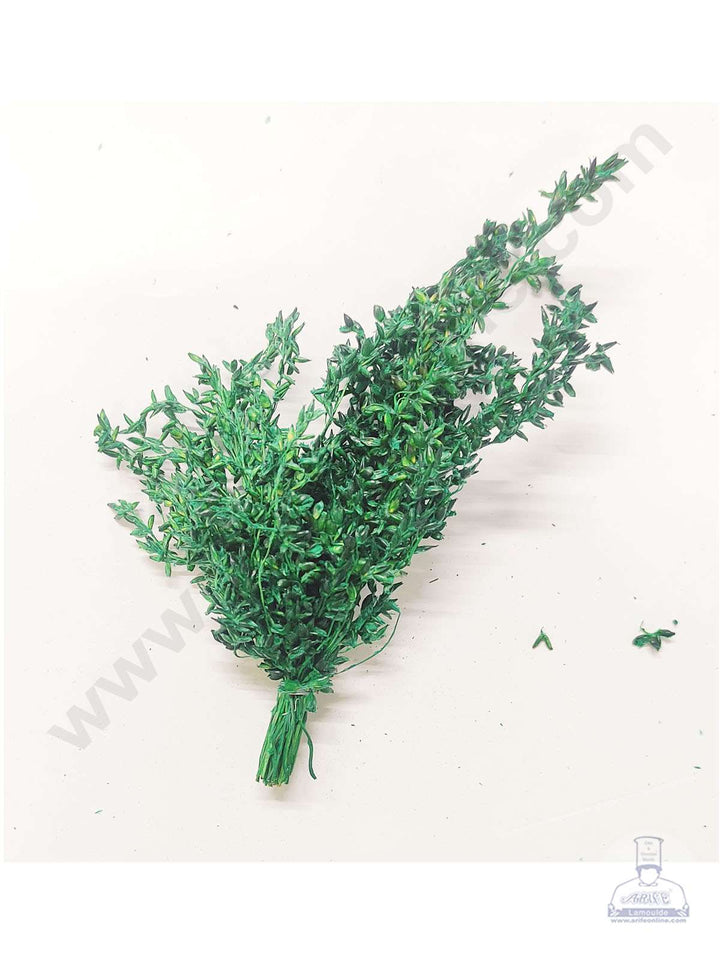 Cake Decor™ Dry Grass Artificial Flower For Cake Decoration – Green( 10 pc pack )