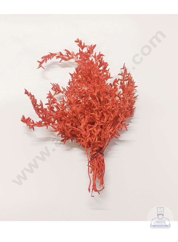 Cake Decor™ Dry Grass Artificial Flower For Cake Decoration – Red( 10 pc pack )