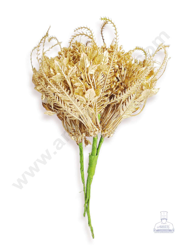 Cake Decor™ Heavy Gypsy Artificial Flower For Cake Decoration – Gold( 1 Bunch )