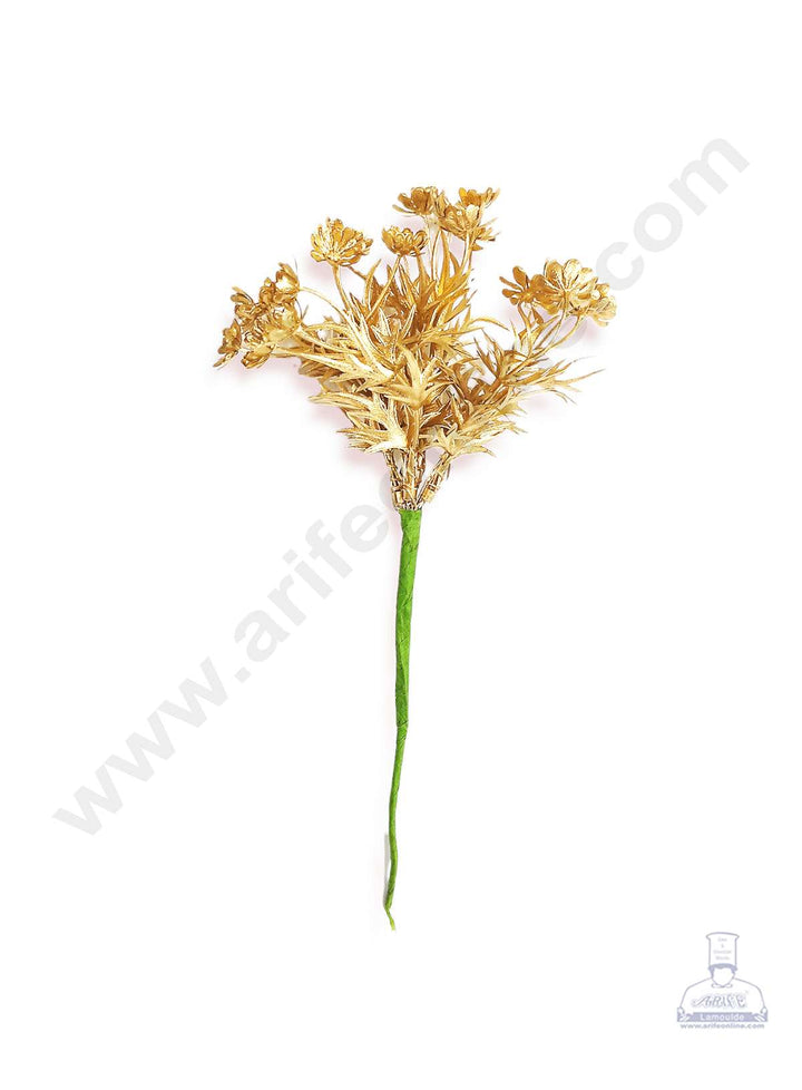 Cake Decor™ Heavy Gypsy Artificial Flower For Cake Decoration – Gold( 1 Bunch )