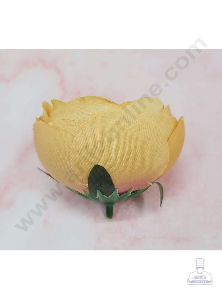 Cake Decor™ Large Peony Artificial Flower For Cake Decoration – Orange ( 10 pc pack )
