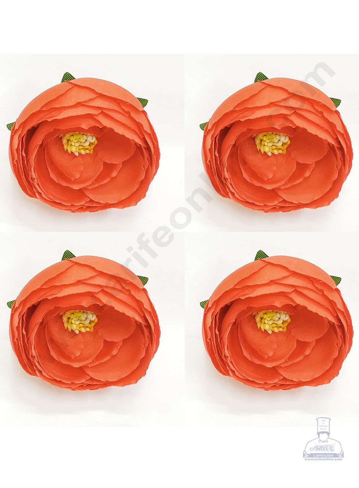 Cake Decor™ Large Peony Artificial Flower For Cake Decoration – Red( 10 pc pack )