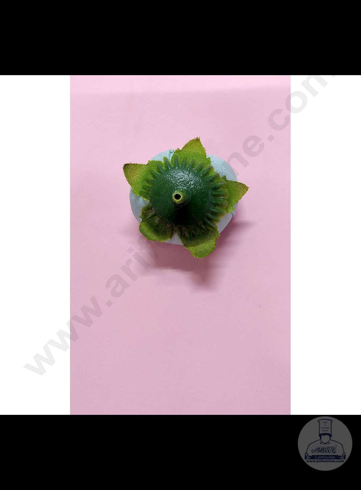 Cake Decor™ Medium Peony Artificial Flower For Cake Decoration – Blue( 1 pc pack )