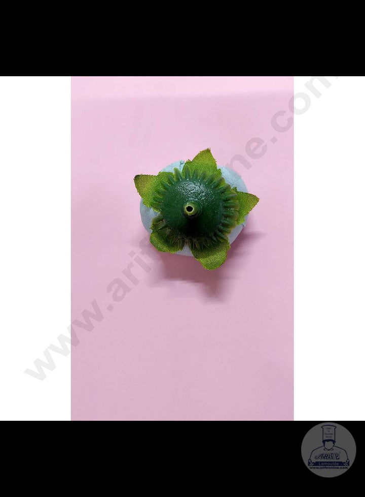 Cake Decor™ Medium Peony Artificial Flower For Cake Decoration – Blue( 1 pc pack )