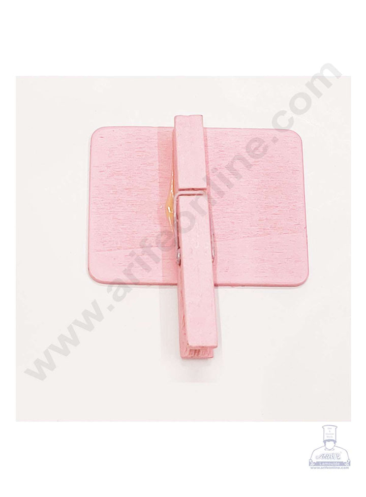 Cake Decor™ Mini Black Board With Clip Topper – Pink( 4 pc pack )