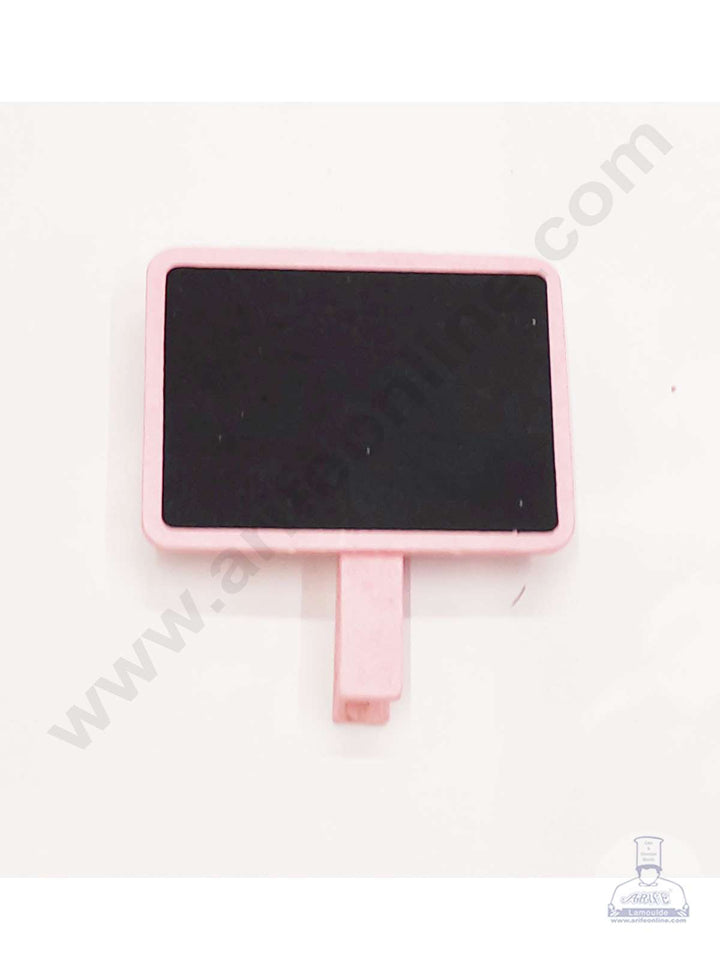 Cake Decor™ Mini Black Board With Clip Topper – Pink( 4 pc pack )