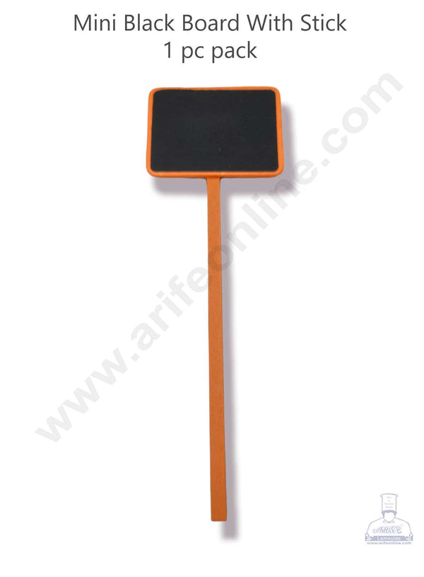 Cake Decor™ Mini Black Board With Stick - Orange ( 1 pc pack ) SBAD-001-BBS-Orange