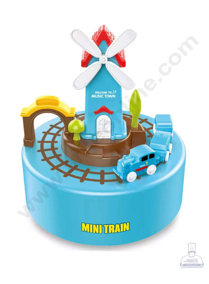 Cake Decor™ Mini Train Carousel Music Box - Blue