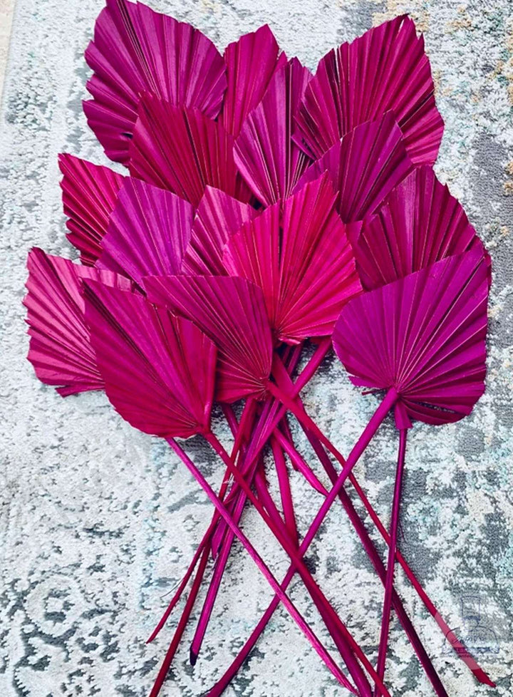 Cake Decor™ Natural Palm Leaf For Cake Decoration - Raani Pink ( 1 pc pack )