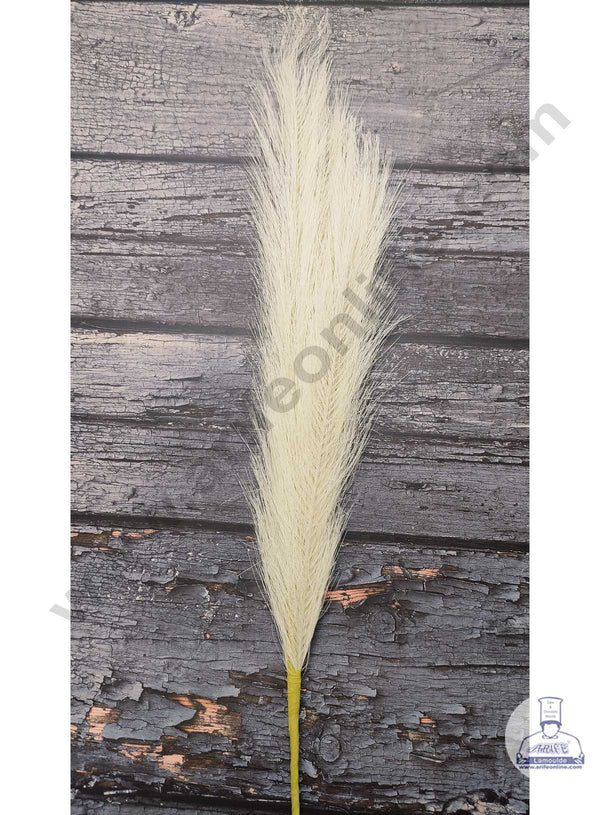 Cake Decor™ Off White Long Cloth Shrub Artificial Pampas Grass Flower For Cake Decoration – Off White ( 1 pc pack )