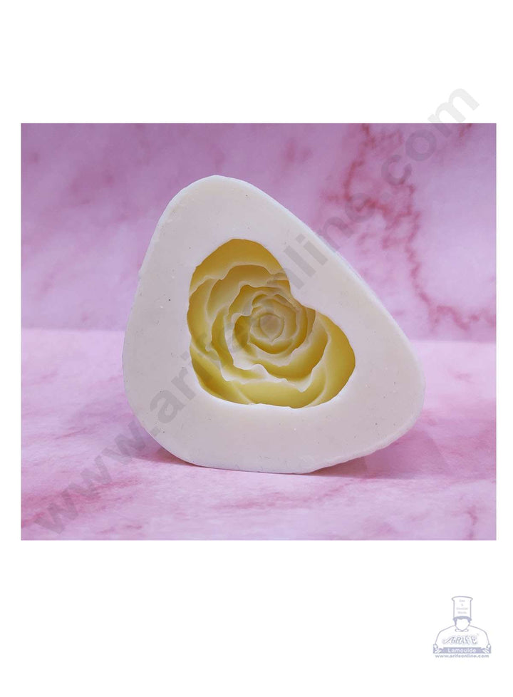 Cake Decor™ Silicon 1 Cavity Rose in Heart Shape Cake Fondant Mould SBSP-DYF2475