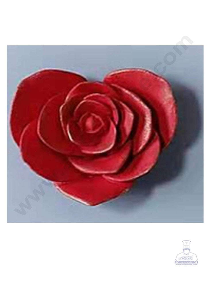 Cake Decor™ Silicon 1 Cavity Rose in Heart Shape Cake Fondant Mould SBSP-DYF2475
