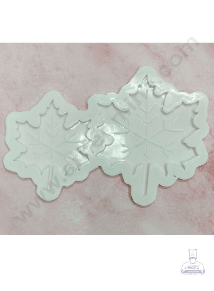 Cake Decor™ Silicon 2 Cavity Maple Leaf Shape Cake Decoration Mould SBSP-909
