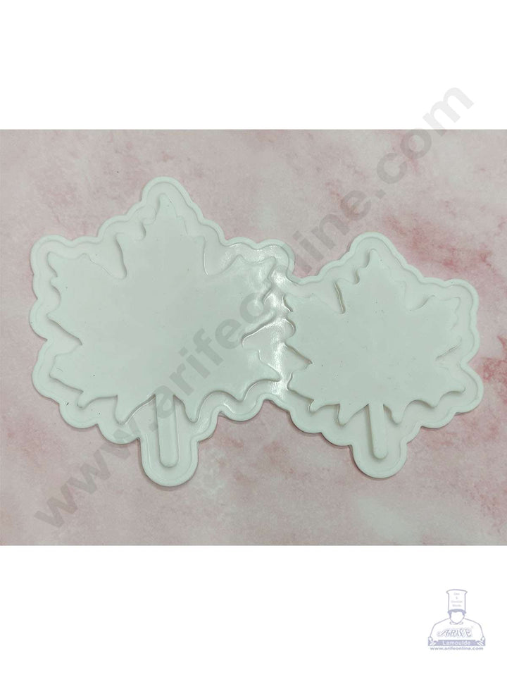 Cake Decor™ Silicon 2 Cavity Maple Leaf Shape Cake Decoration Mould SBSP-909