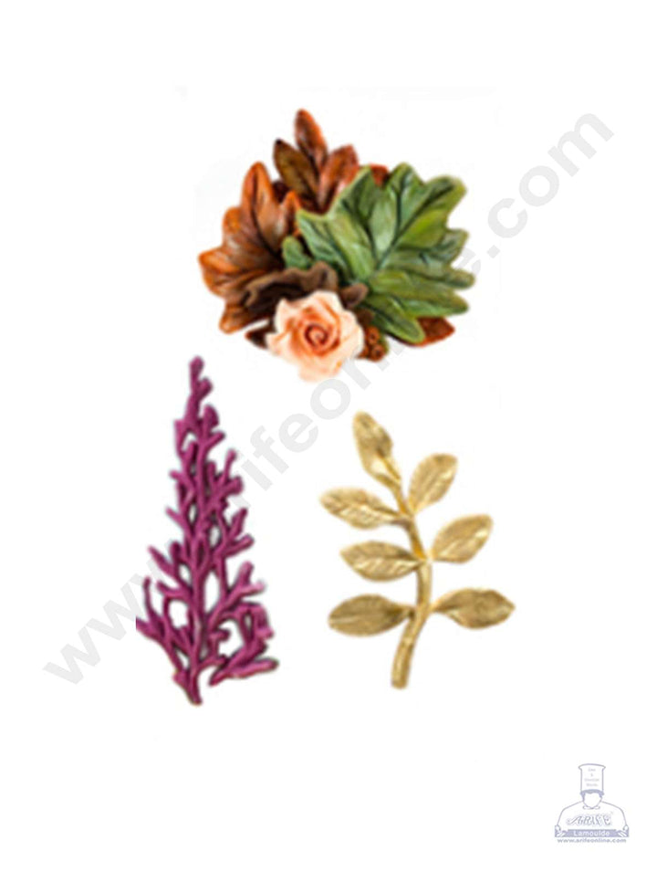 Cake Decor™ Silicon 5 Cavity Different Leafs Shape Cake Fondant Mould SBSP-DYF6010