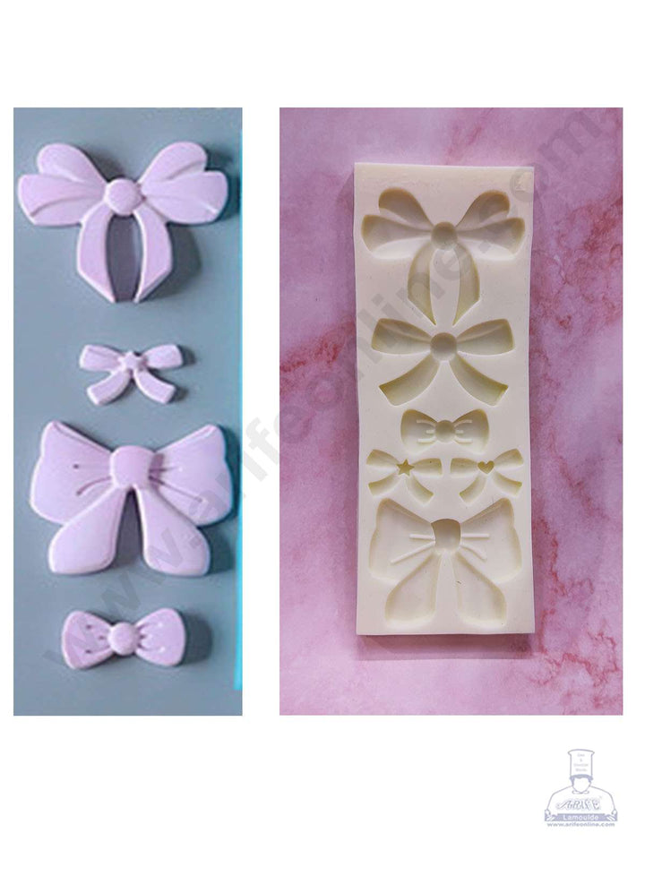 Cake Decor™ Silicon 6 Cavity Different Bow Shape Cake Fondant Mould SBSP-DYF6145