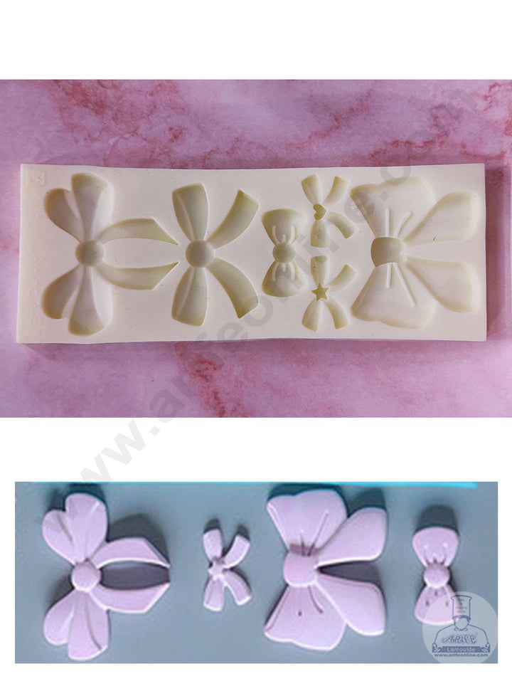 Cake Decor™ Silicon 6 Cavity Different Bow Shape Cake Fondant Mould SBSP-DYF6145