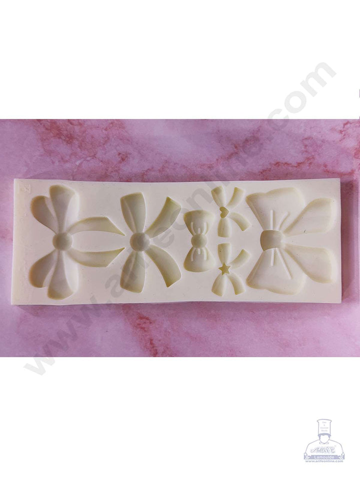 Cake Decor™ Silicon 6 Cavity Different Bow Shape Cake Fondant Mould SBSP-DYF6145