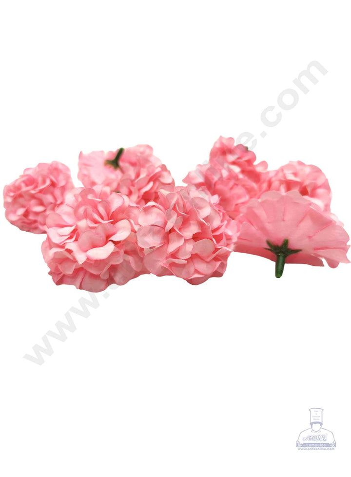 Cake Decor™ Small Marigold Artificial Flower For Cake Decoration – Light Pink( 10 pcs Pack )
