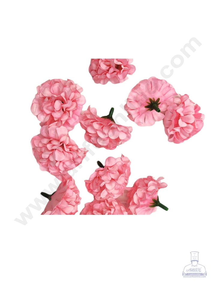 Cake Decor™ Small Marigold Artificial Flower For Cake Decoration – Light Pink( 10 pcs Pack )
