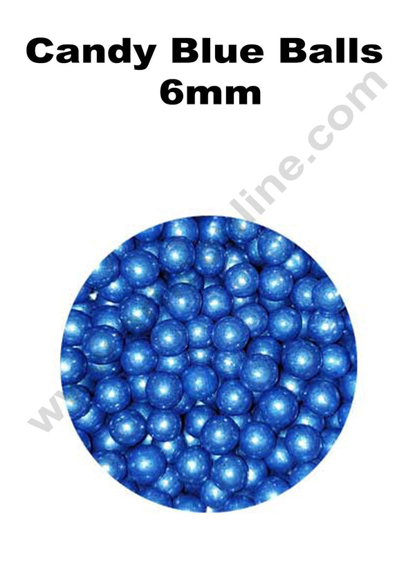 Cake Decor Balls Sugar Candy - Blue 6 mm