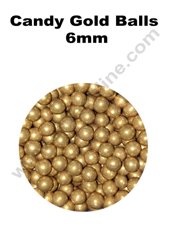 Cake Decor Balls Sugar Candy - Gold 6 mm