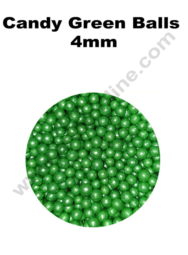 Cake Decor Balls Sugar Candy - Green 4 mm