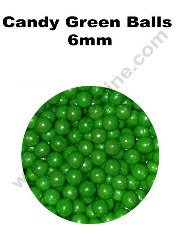 Cake Decor Balls Sugar Candy - Green 6 mm