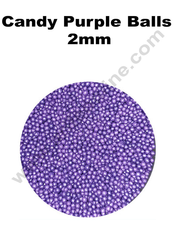 Cake Decor Balls Sugar Candy - Purple 2 mm