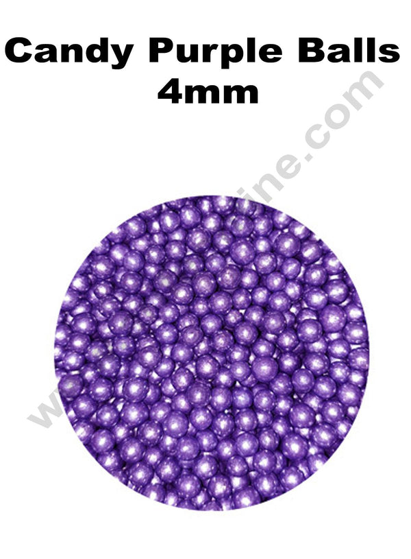 Cake Decor Balls Sugar Candy - Purple 4 mm