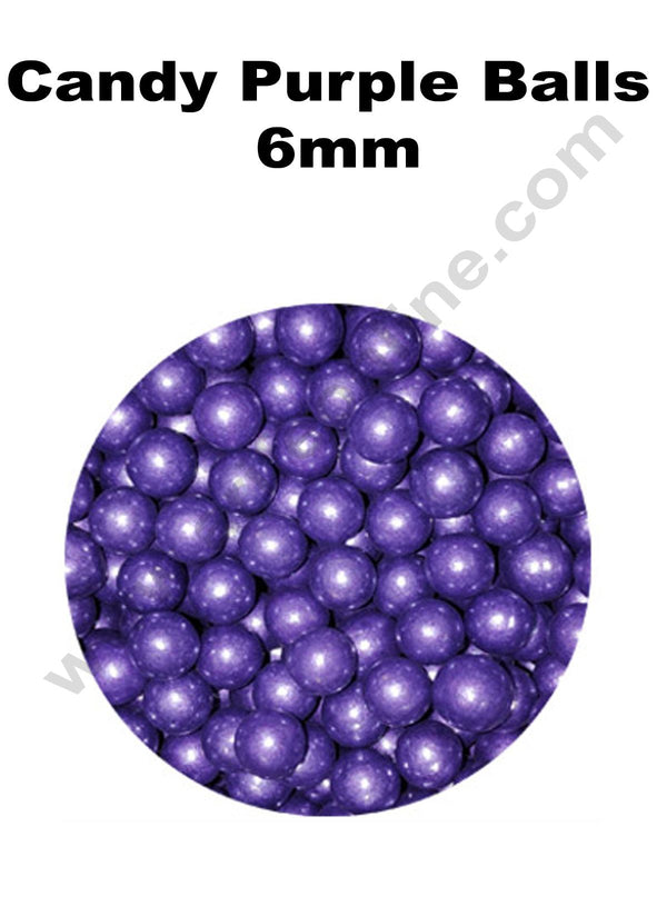 Cake Decor Balls Sugar Candy - Purple 6 mm