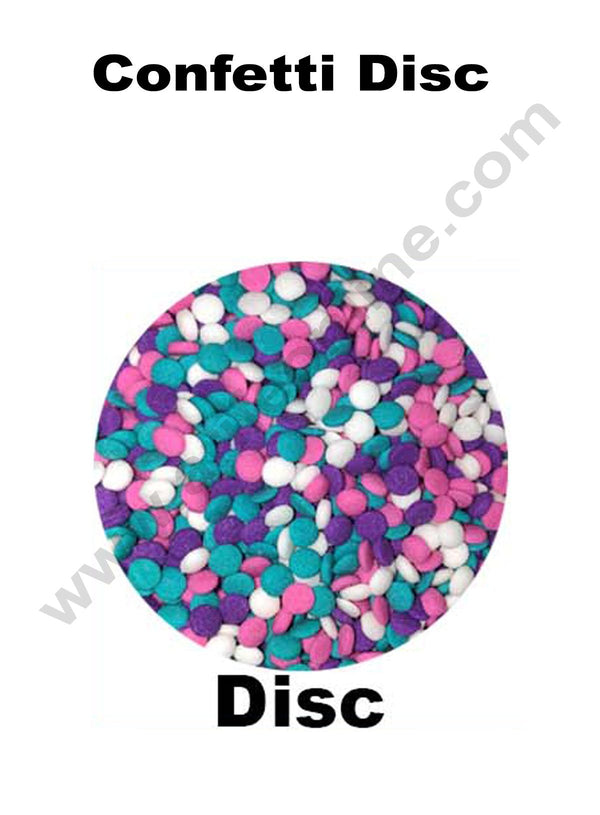 Cake Decor Sugar Candy - Confetti Disc Multi Color