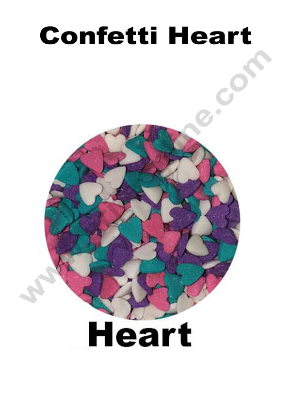 Cake Decor Sugar Candy - Confetti Heart Multi Color