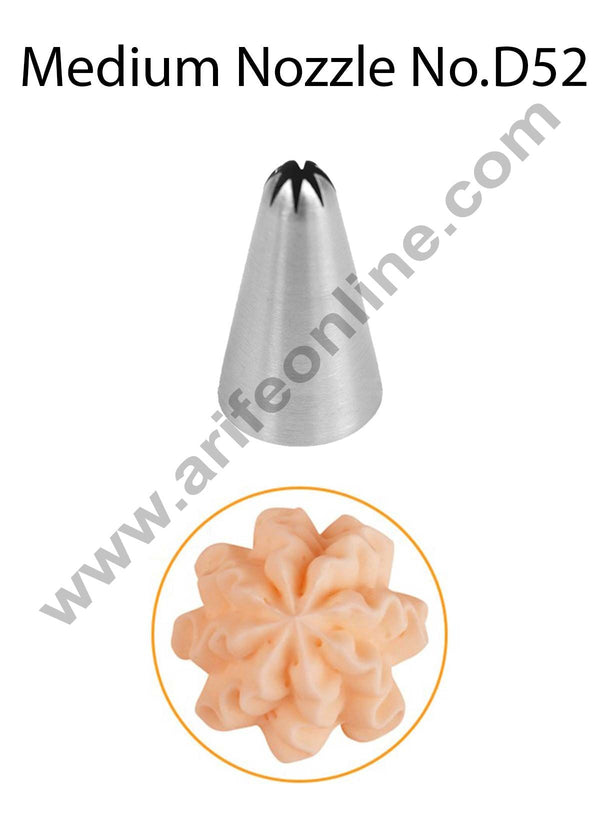 Cake Decor Medium Nozzle - No. D52 Closed Star Piping Nozzle